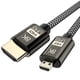 thumbnail image 3 of 8K chapado en oro Micro HDMI a HDMI Adaptador HDMI 2.1 Cable 3D Ethernet para HDTV, 3 of 9