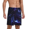 thumbnail image 2 of Pofeuu Blue thunder bolt light Print Men's Soft Woven Elastic Waistband Sleep Pajama Short-X-Large, 2 of 6