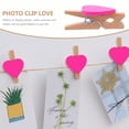 thumbnail image 4 of 50pcs Love Wood Clips Beautiful Small Fixation Clips for Photo Painting (Rosy), 4 of 8