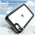 thumbnail image 3 of Dteck Rugged Clear Case for iPhone SE 2022, iPhone SE 2020, iPhone 8, iPhone 7 Heavy Duty Crystal Transparent Cover, Black, 3 of 7
