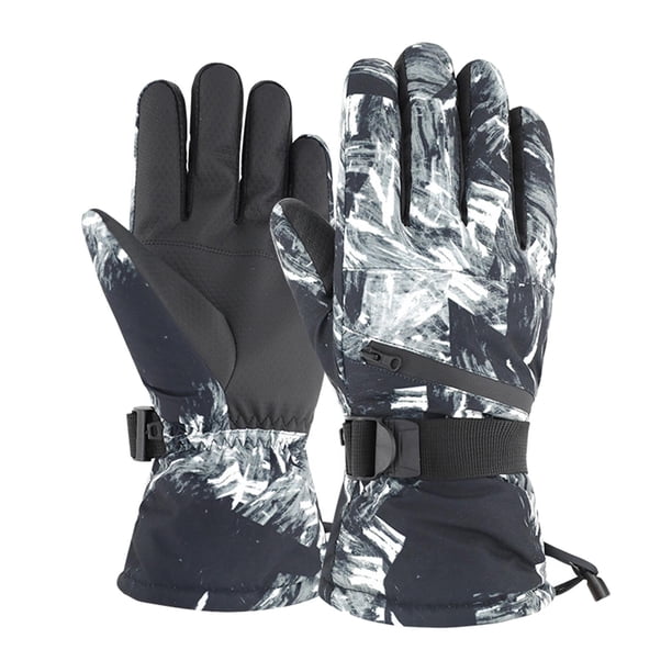 Guantes de esquí Guantes de snowboard con pantalla táctil impermeables, cálidos guantes de nieve de invierno para frío, se la la adaptaciónción tanto a Negro M shamjiam Guantes de esquí