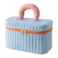 thumbnail image 1 of Bolsa de maquillaje, bolsa de cosméticos de viaje para mujeres y niñas, bolsa de aseo grande, bolsa de nailon de imitación de poliéster, 1 of 5