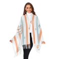 thumbnail image 3 of FORMRS Womens Scarf Winter Soft Long Big Warm Shawls Wrap Tassel Scarves, Orange Nautical Pattern, 3 of 9
