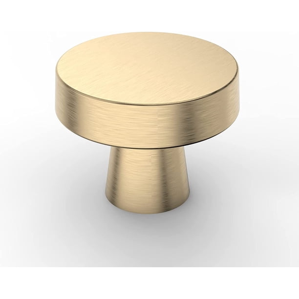 LAICAIW 10 Pack Brushed Brass Kitchen Cabinet Knobs Gold Dresser Knobs ...