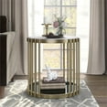 thumbnail image 5 of Furniture of America Kual Contemporary Metal 1-Shelf End Table in Brass, 5 of 7