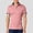 Pink, variant on Adult Mens Polo T Shirt Short Sleeve Button Tee Shirts Basic Navy Mens Dress Shirts