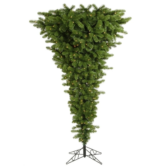 Vickerman 5.5' Green Upside Down Artificial Christmas Tree, Clear Dura-lit Lights