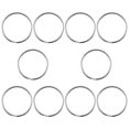 thumbnail image 2 of 10X Quality 50Mm Keyring Split Ring Set Heavy Duty Large Nickel Key Loop Sprung Hoop, 2 of 5