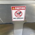 thumbnail image 3 of Vinilo autoadhesivo Warning Sign Caution Hot Surface, 20 unidades, 3 of 4