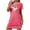 Hot Pink, variant on Sakmal Comfy Moomoos for Women Sleep Plus Size Gray Lightweight Halloween Moomoo Dress Short Sleeve Ghost Print Crew Neck Short Nightgowns S-2XL