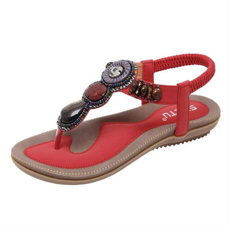 

SHENGXINY Summer Women Sandals 2022 Flat Casual Shoes Bead Slip On Sandalias Sexy Flip-Flop Ladies Shoes for Women 2022 Chaussure Femme