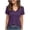 Purple, variant on Paiwinds Women's V-Neck Short Sleeve Cinched Waist Blouse, 2026 Summer Casual Top with Soft Stretchy Fabric for Everyday Wear