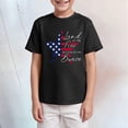 thumbnail image 2 of YDFCWXW Boys 4th of July Shirt, Girls Kids Toddler USA Shirts, Red White and Blue American Flag Patriotic Tee 3T-14T (Black, 7-8 Years), 2 of 4