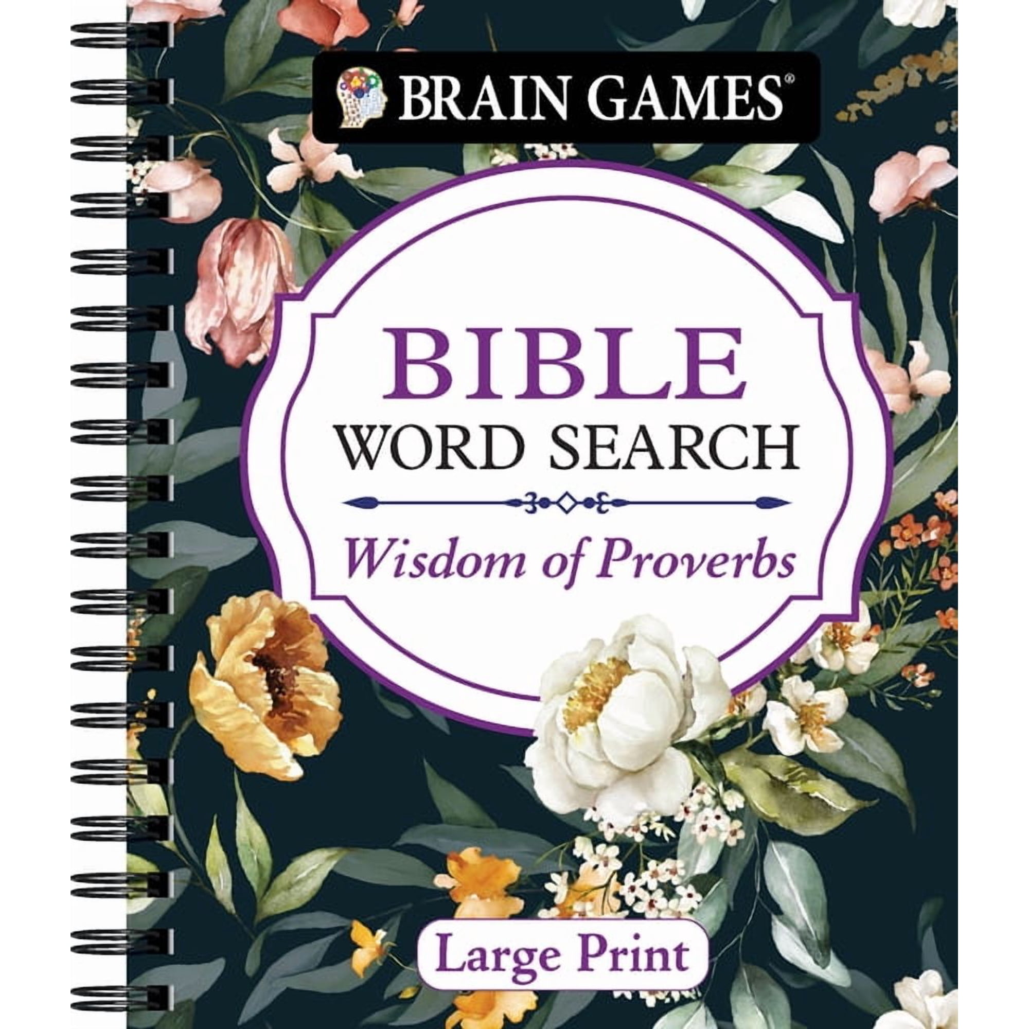 Brain Games - Bible Brain Games - Bible Word Search: Wisdom of Proverbs Large Print, (Spiral-Bound)