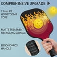thumbnail image 4 of Pickleball Paddles Set Of 1, Fiberglass Surface, Flame, Fire Print, 1 Paddle, 2 Balls & Bag, 4 of 5