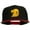 Black Red, variant on Gold Lion Embroidered Snapback Cap - Neon Yellow OSFM