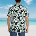 thumbnail image 4 of Rateoe Panda And Eucalyptus Pattern Men’s Hawaiian Shirt – Short Sleeve Button-Down Tropical Beach Shirt, Lightweight & Breathable Casual Aloha Shirt with Pocket,X-Large, 4 of 7