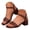Brown, variant on Womens Slingback Sandals Chunky Low Heel Square Open Toe Ankle Strap Buckle Summer Dress Shoes