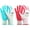 Rose Pink & Aqua Blue 2 Pairs, variant on 2 Pairs Breathable Gardening Gloves for Men, Latex Coated Garden Gloves, Eco-Friendly, Lightweight, Recycled PET Material, Green & Gray, Large
