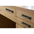 thumbnail image 7 of Goo-Ki 5''(128mm) Hole Centers Matte Black Cabinet Drawer Pulls with Backplate, Zinc Alloy Luxury Cabinet Handles for Dresser,Wardrobe,Cupboard,Cabinet Hardware,2 Pack, 7 of 7