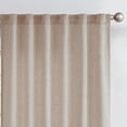 thumbnail image 1 of Cortinas de Lino Jinchan 213 cm Longitud Marrón Topo 2 Paneles, 1 of 8