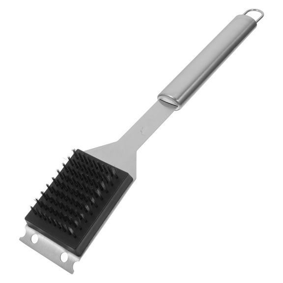 MLINS Stainless Steel Grill Brush with Heavy-Duty Scraper for Grates Cleaning, Outdoor Barbecue and Kitchen Utensil