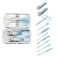 thumbnail image 1 of Conjunto de 10 piezas Unique Bargains Kit de cortaúñas de estilo hermoso para mujeres y hombres en azul degradado, 1 of 1