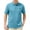 #03 Sky Blue 【Mix, Match & Rotate: Stock Up on Daily Colors】, variant on Plus Size Big & Tall Men's Summer Cotton Button Down Shirt Short Sleeve Casual Embroidered Loose Fit Tops Tee T-Shirt Breathable Solid Sun Protection Beach Vacation Office