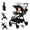grey, variant on Lightweight Baby Stroller Portable Travel Stroller Infant Carriage Bassinet Stroller with Compact Fold for Newborn/Child/Toddler,Adjustable Canopy,Net,Cup Holder,One-Hand,Unisex Black