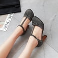 thumbnail image 2 of SACFOF Women's Cute Retro Rockabilly Shoes T Strap Mary Janes Heels Chunky Cosplay Shoes Sweet Block Heeled Bow Pumps, 2 of 6