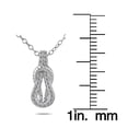 thumbnail image 2 of SZUL Women's 1/10 Carat Diamond Knot Pendant in 10K White Gold  (I-J-K Color, I2-I3 Clarity), 2 of 4