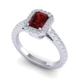 thumbnail image 2 of Diamond-Capitals 2.95 Carat Unique Natural Diamond Garnet Gemstone Proposal Ring for her Solid 14K White Gold Size 8.5, 2 of 8