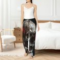 thumbnail image 4 of Balery Realistic Rose Skull Pantalones de pijama para mujer, pijamas ultraligeros, pantalones de estar por casa-Small, 4 of 6
