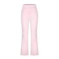 thumbnail image 5 of HXWCHs Women's Cotton Linen Yoga Pants Drawstring Elastic Waist Lounge Pants Light Pink XS, 5 of 5
