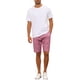 thumbnail image 2 of Pantalones cortos de hombre Inspire Chic, patrón de cuadros, corte recto, comodidad, frente plano, cuadros, 34, rosa, 2 of 6