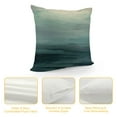thumbnail image 4 of COMIO  Seafoam Green Mint Navy Blue Abstract Ocean Art Painting Flax Hidden Zipper Throw Pillow Covers, 4 of 5