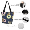 thumbnail image 5 of Kdxio Sloth with Donuts Women Reusable Grocery Bags Foldable Ripstop,Reusable Shopping Bags for Shopping,Gym,Gift, 5 of 7