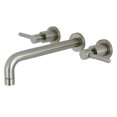 thumbnail image 1 of Kingston Brass KS8028DL Concord 2 Handle Roman Wall Mount Bathtub Faucet Set, 1 of 9