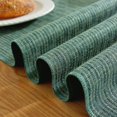 thumbnail image 4 of Holzlrgus Rustic Table Runner with Tassels, Boho Farmhouse Christmas Table Runners 90 Inches Long for Holiday Party, Wedding and Dining Table Decor, 13x90 Inches, Dark Green, 4 of 5