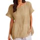 thumbnail image 3 of Sudaderas bonitas,Blusa de lentejuelas para mujer, camisa de manga corta con cuello redondo, top holgado de poliéster, ropa informal de fiesta, sopatenor, 3 of 9