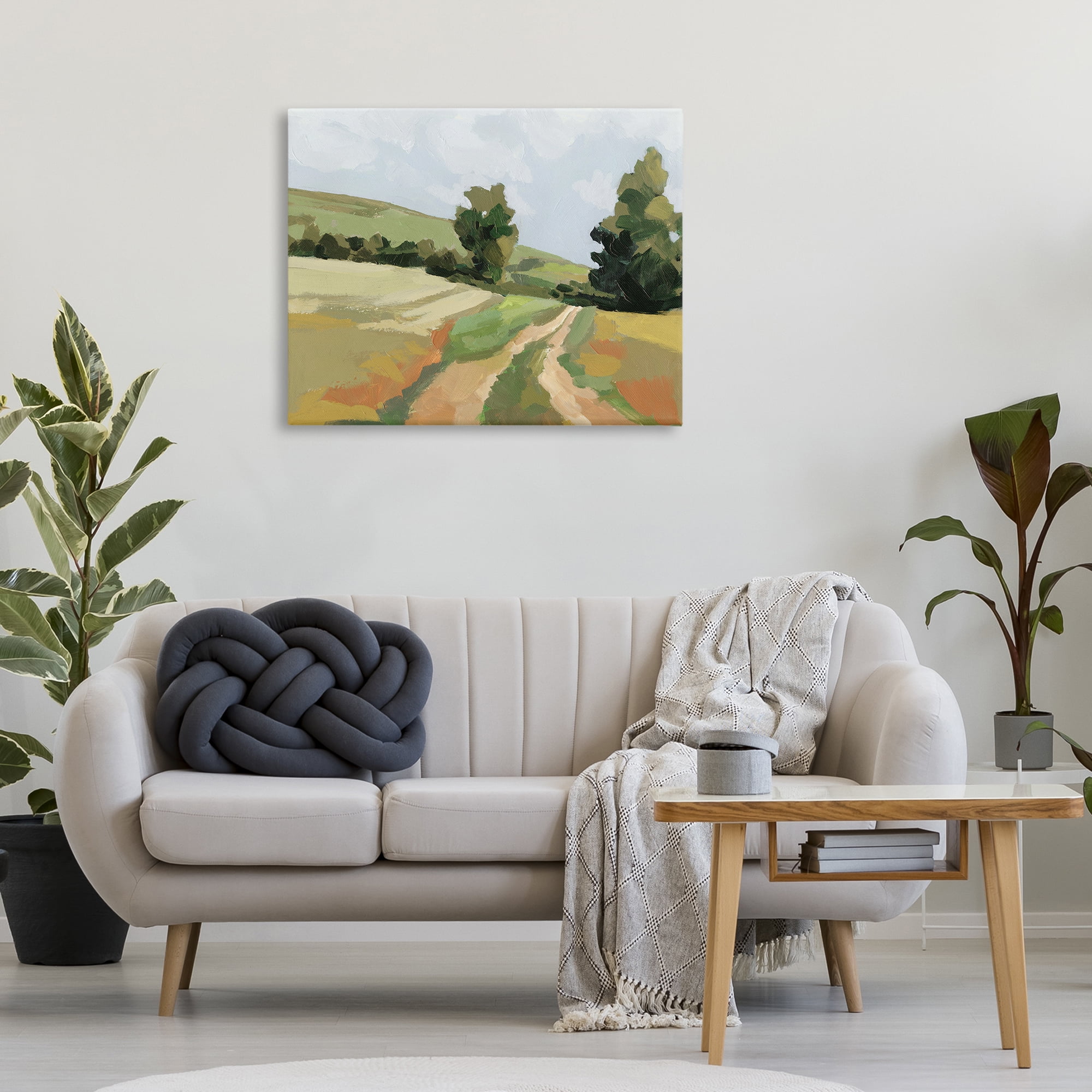 Stupell Industries Vast Country Path Landscape Painting Gallery Wrapped Canvas Art Print Wall Art, 40 x 30