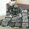thumbnail image 2 of Christian Throw Blanket for Couch, Inspirational Gift for Women, Soft Plush Flannel Blanket, 60"x 80" Thoughts and Prayers Blankets for Bedroom Sofa Living Room Christmas Halloween Decoration, 2 of 16