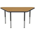 thumbnail image 3 of ECR4Kids 30in x 60in Trapezoid Premium Thermo-Fused Adjustable Activity Table Oak/Navy/Black - Super Leg, 3 of 8