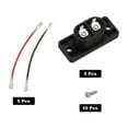 thumbnail image 3 of C8 Panel Mount Plug Adapter AC 250V 6A 2P IEC Plug Power W 2 Wire 5pcs with Screws, 3 of 4