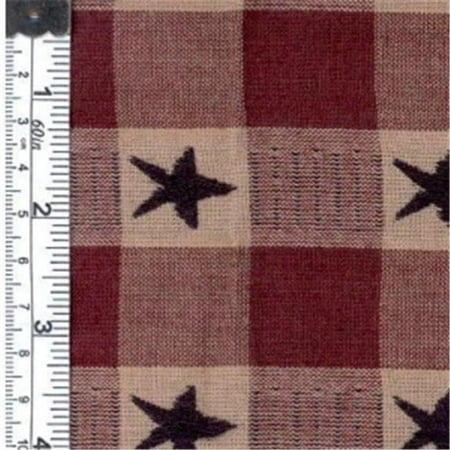 Textile Creations OG-32 Old Glory Jacquard Fabric, Star Check Wine And Navy, 15 yd.