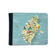 thumbnail image 1 of Travel Taiwan Area China Flip Bifold Faux Leather Wallet  Multi-Function Card Purse, 1 of 4