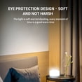 thumbnail image 2 of OULII Round Bedside Lamp Cold Color Bedroom Bed Lamp 1Set, 2 of 8