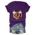 thumbnail image 4 of Kogui Funny Tshirts for Women Magical Shirts Halloween Ghost T-shirt Women Bows Ghost Shirt Halloween Gym Tshirt Spooky Season Tops (Purple,S), 4 of 5