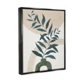thumbnail image 3 of Stupell Industries Curvy Plant Leaves Modern Shapes Graphic Art Jet Black Floating Framed Canvas Print Wall Art, Design by Grace Popp, 3 of 6