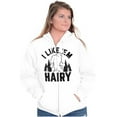 thumbnail image 3 of Like 'Em Hairy Bigfoot Legend Hoax Zip Hoodie Sweatshirt Women Brisco Brands M, 3 of 6